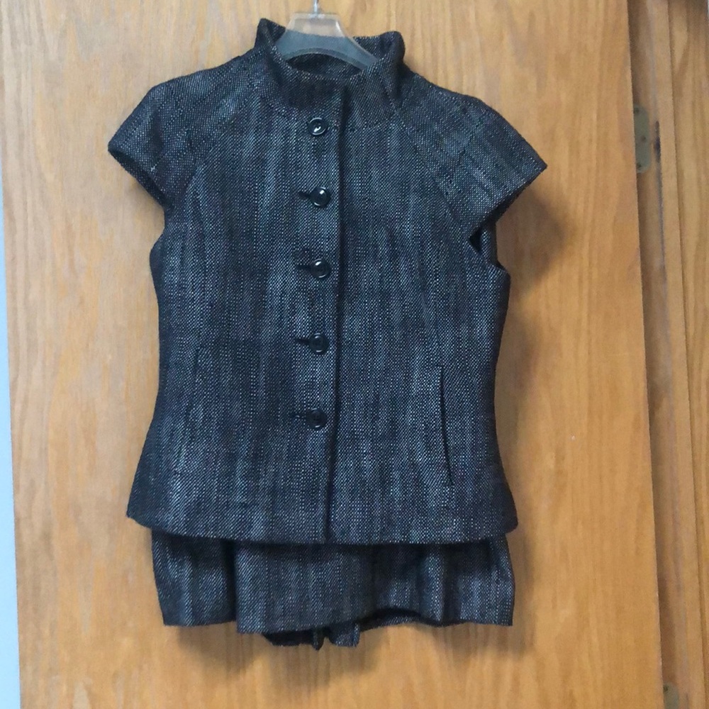 Black tweed Banana Republic suit